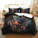 Fashion Bedspreads Dream Catcher Wolf Printed Comforter Cover Pillowcase Adult Home Bedding Set Full (80 x90 )