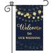 YCHII Mr & Mrs Wedding Garden Flag Decor 12x20 Double Sided for Outside Bride Groom Married Anniversary Party Gift Polyester Small Floral Yard Flag (Mr&Mrs)