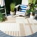 Safavieh Global Elisabetha Indoor/ Outdoor Modern Rug 8 x 8 Round - Beige/Light Beige