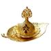 Luxury Incense Burner Home Ornament Golden Dish Antique Censer Handheld Metal