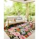 Alexander Home Botanical Garden Indoor / Outdoor Area Rug 7 -10 x 11 -2 - Black / Pink / Blue