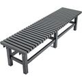 Aluminum Outdoor Bench 69.7x17.72x16.54 inch Patio Bench Black Light Weight(23.74lbs) High Load-Bearing(551lbs) Outdoor Bench Powder Coated Aluminum Bench for Park Garden Patio and Lounge
