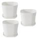 olkpmnmk Plant Pots Planters for Indoor Plants Plastic Plant Pots For Plants With Saucers Indoor Set Of 3 Plastic Planters Modern Flower Pot With Hole For All House Pl Flower Pots Gardening Supplies