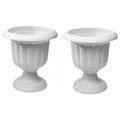 Bomrokson Classic Urn Garden Pot/Planter Plastic ( Pack of 2) (Stone 19 )2