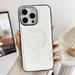 TECH CIRCLE Leather Case for iPhone 15 Pro (6.1 ) 2023 - Premium PU Leather/Silicone Case [Compatible with Magsafe] [Cute Clock Design] Protective Lightweight Back Cover Phone Case White