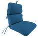 Jordan Manufacturing Sunbrella 45 x 22 Canvas Regatta Blue Solid Rectangular Outdoor Chair Cushion with Ties and Hanger Loop