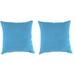 Jordan Manufacturing 16 x 16 Celosia Ice Blue Solid Square Outdoor Throw Pillow (2 Pack)