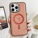 TECH CIRCLE Leather Case for iPhone 15 Pro (6.1 ) 2023 - Premium PU Leather/Silicone Case [Compatible with Magsafe] [Cute Clock Design] Protective Lightweight Back Cover Phone Case Rosegold