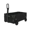 MOUDUO Collapsible Folding Wagon Outdoor Utility with Silent Universal Wheels Cup Holders & Side Pockets for Camping Garden Sports Picnic Shopping (Black)