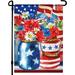 HGUAN Patriotic Garden Flag - Double-Sided Print Art Memorial Day Garden Flag - 4th of July Garden Flag to Welcome Guests - Garden Flags for Outside Yard - Suits Standard Stands