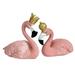 Cake Decorations Home 2 PCS Accents Flamingo Couple Ornament Flamingos Statue Indoor Pink Office