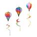 6 Pcs Hot Air Balloon Hanging Ornaments Outdoor Whirligig Pendant Decoration