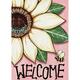 YCHII Welcome Spring Summer Sunflower Decorative House Flag Bee Garden Yard Outside Decorations Farmhouse Outdoor Large Home Decor Double Sided