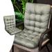 IMossad Office Chair One-Piece Cushions Rocking Chair Cushion with Ties Thicken High Back Chair Pad for Single Sofa Chair Outdoor Patio Chair Cushion Gray