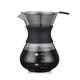 400ml Pour Over Coffee Maker Drip Thicken Glass Container Hand Percolators Stainless Steel Coffee Filter Home Drinkwares black