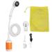 Portable Electric Shower Outdoor Camp Shower for Camping SPA Car Washing Animal Bathing Plant Vegetable Watering Orange White