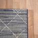 The Curated Nomad Stapelles Geometric Indoor/Outdoor Area Rug Navy 7 10 x 10 8 x 10 8 Runner Navy Off-White Grey Runner Rectangle Farmhouse