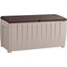 LLBIULife Novel Outdoor Plastic Box Garden Beige and Brown 124 x 55 x 62.5 cm