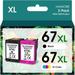 67 XL Ink Cartridges Replacement for HP 67XL High Yield Ink for Envy 6055e 6055 6052 6075 Envy Pro 6455e 6455 6475 6458