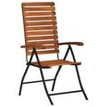 Irfora parcel Patio Chairs 2 Pcs Patio Weather-resistant Steel Frame Of 2 Adjustable Wood Side Chair Chairs Set Of Side Chair Balcony VidaxlUse Weather-resistant Steel Frame Stability.