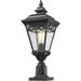 OUWI 22inch Post Lights Outdoor Lamp Post Light Fixture Large Post Lights Aluminum with Seeded Glass Fence Post Deck Outdoor Lighting for Outside Patio Yard Garden