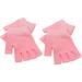 2 Pairs gel gloves moisturizing gloves reusable Skin care gloves Half Finger Gloves Cotton Moisturising Gloves grooming gloves Hand Spa Gloves knitting lotion cell phone Miss