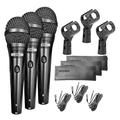 5 CORE Vocal Dynamic Cardioid Handheld Microphone Neodymium Magnet Unidirectional Mic; 16ft Detachable XLR Deluxe Cable to ? Audio Jack; Mic Clip; On/Off Switch for Karaoke Singing ND 58 Black