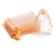 Namzi 100pcs 4x6 Inches Orange Organza Gift Bags with Drawstring Candy Bags Wedding Favors Bag Jewelry Pouches for Baby Shower Wedding Birthday Party Christmas