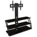 LLBIULife TV Stand with Mount and Shelves Entertainment Center Fits 32 to 60 Inch Screens VESA 100x100 to 600x400 Glass Shelving 88 Lbs Black MI-864