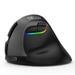 Ergonomic Wireless Mouse Rechargeable Silent Vertical Mouse with BT 5.0 and USB Receiver 6 Buttons and 4 Gear DPI RGB Small Ergo Mice for Laptop Computer Compatible with Windows macOS