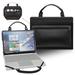2 in 1 PU leather laptop case cover portable bag sleeve with bag handle for 15.6 LG gram 15 15z970 15z980 15z990 15z995 15z90n laptop Black