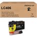 ZHINGUAN New LC406Y Yellow Ink Cartridge Works for Brother MFC-J4335DW MFC-J4345DW MFC-J4535DW MFC-J5855DW MFC-J5955DW MFC-J6555DW MFC-J6955DW (B Version)