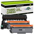 greencycle TN660 TN630 Toner Cartridge DR630 Drum Unit Set Compatible for Brother MFC-L2700DW HL-L2300D HL-L2320D HL-L2360DW MFC-L2740DW DCP-L2540DW Printer (2 Toner 1 Drum)