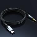kosheko Type-C To 3.5mm Male AUX Digital Audio Cable Mobile Phone Audio Computer Headset Car Audio Cable Black