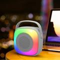 WLAGOOD Clearanceï¼�Bluetooth Colorful Streamer Speaker Outdoor Portable Wireless Bluetooth Speaker High Power Shock Subwoofer 360 Surround Sound Hifi Speaker Support USB And FM