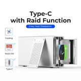 ORICO 2 Bay Type C External Hard Drive Enclosure with RAID Hard Drive Dock For 3.5 SATA HDD SSD 64TB