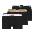 Hugo Boss , Hugo Boss Boxer Cotone Elasticizzato Elastico Logo Confezione Da Tre 50489612 ,Black male, Sizes: 2XL