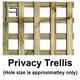 Premier Garden Supplies - Premier 6ft x 3ft Flat Top Privacy Square Trellis - Pressure Treated (Tanalised)