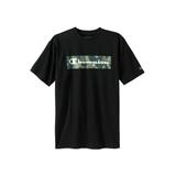 Men's Big & Tall Champion® Camo Screenprint T-Shirt by Champion in Black (Size 3XL)