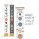 Personalised, Children's Height Chart, Growth Space Nursery, Kids Decor, Solar System, Chart