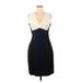 Banana Republic Casual Dress - Party V Neck Sleeveless: Blue Print Dresses - Women's Size 8