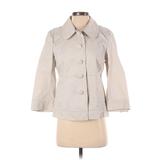 Ann Taylor LOFT Outlet Jacket: Short Ivory Solid Jackets & Outerwear - Women's Size Small