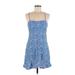 Zara Casual Dress - Mini: Blue Dresses - Women's Size Medium