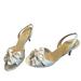 Kate Spade Shoes | Kate Spade White Satin Slingback Pumps, Sz 9 | Color: White | Size: 9