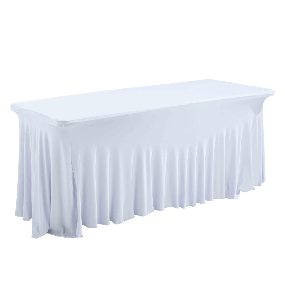 Oviala Business Klapptisch 180 cm und weiße Tischdecke Image