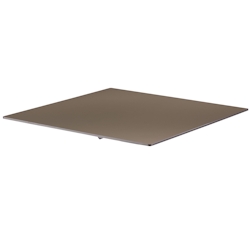 Oviala Business Tischplatte 70 x 70 cm Laminat taupe - Oviala