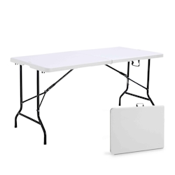 Oviala Business Rekkem Tisch rechteckig HDPE 162 x 71,5 x 71cm Weiß Image