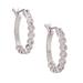 Kate Spade Jewelry | Kate Spade Full Circle Crystal Silver Huggies Leverback Hoop Earrings | Color: Silver | Size: Os