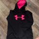 Under Armour Shirts & Tops | Girls Under Armour Pink And Black Hoodie | Color: Black/Pink | Size: Sg