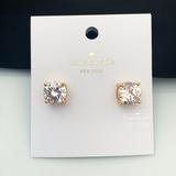 Kate Spade Jewelry | Kate Spade Earrings Crystal Stud Earrings | Color: Gold/White | Size: Os